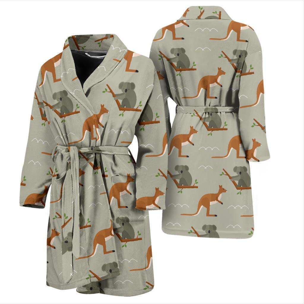 Koala Pattern Print Design 03 Men Bathrobe-JORJUNE.COM
