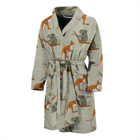 Koala Pattern Print Design 03 Men Bathrobe-JORJUNE.COM