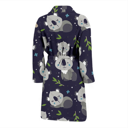 Koala Pattern Print Design 04 Men Bathrobe-JORJUNE.COM