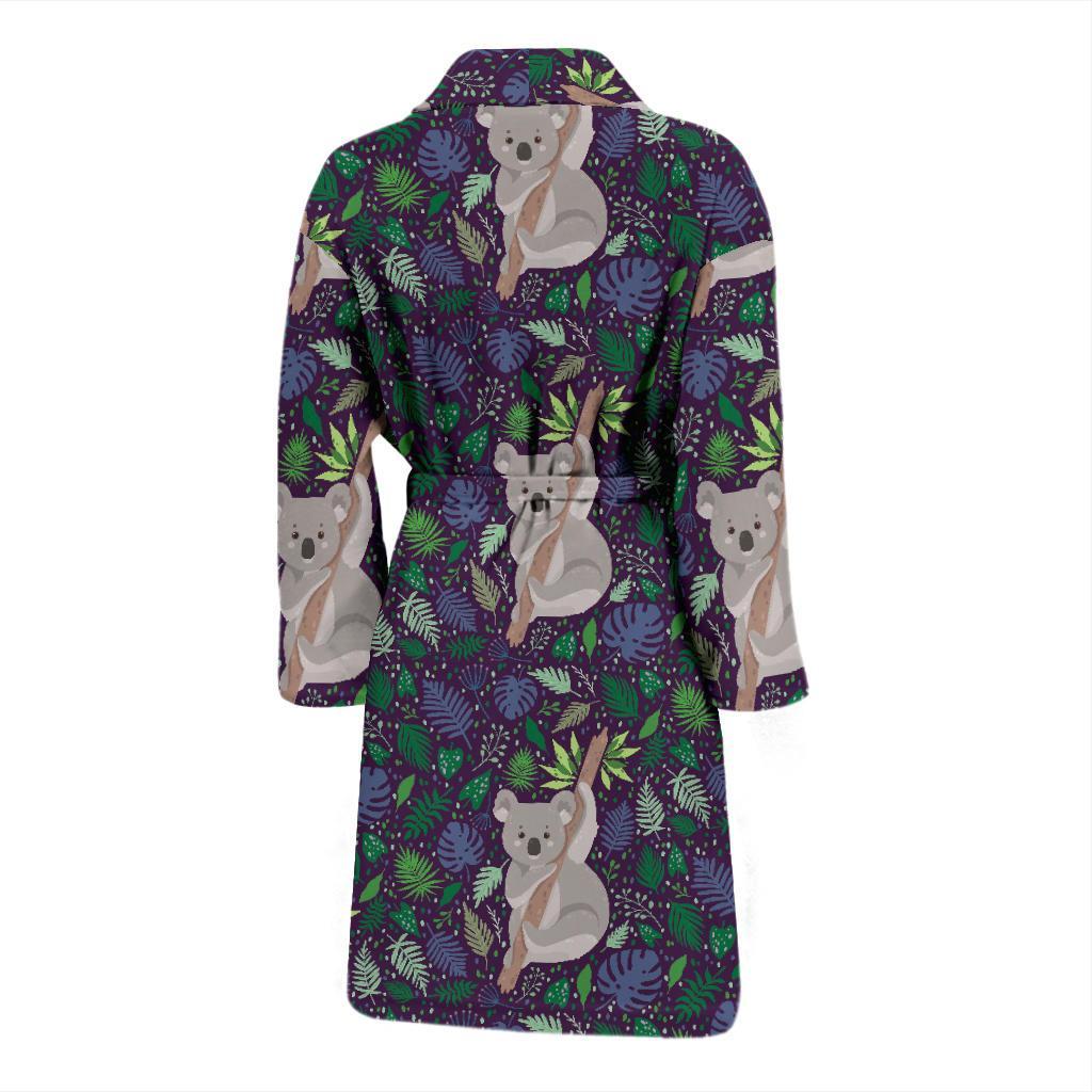 Koala Pattern Print Design 06 Men Bathrobe-JORJUNE.COM