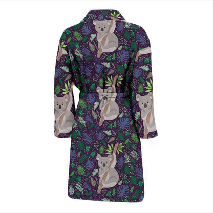Koala Pattern Print Design 06 Men Bathrobe-JORJUNE.COM