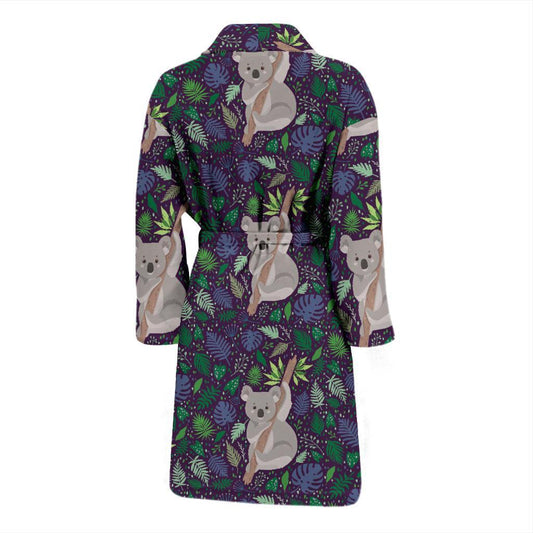 Koala Pattern Print Design 06 Men Bathrobe-JORJUNE.COM