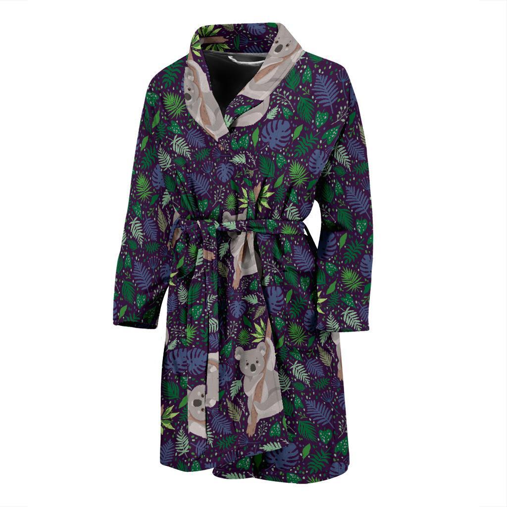 Koala Pattern Print Design 06 Men Bathrobe-JORJUNE.COM
