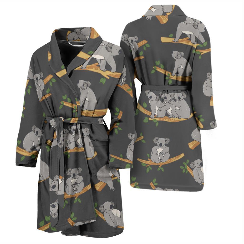 Koala Pattern Print Design 07 Men Bathrobe-JORJUNE.COM