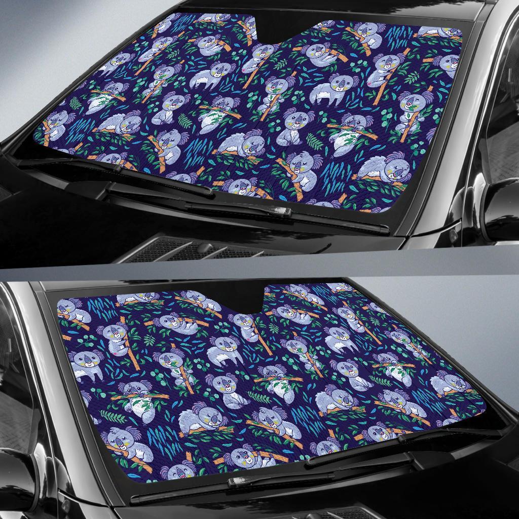 Koala Themed Design Print Car Sun Shade For Windshield