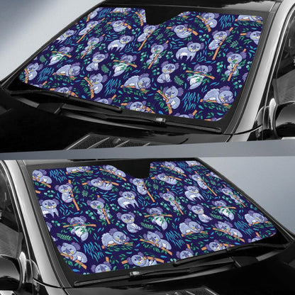 Koala Themed Design Print Car Sun Shade For Windshield