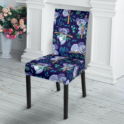 Koala Themed Design Print Dining Chair Slipcover-JTAMIGO.COM
