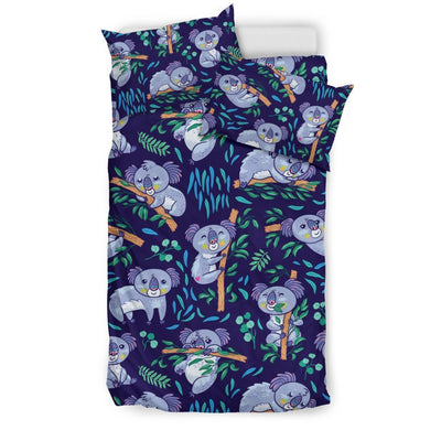 Koala Themed Design Print Duvet Cover Bedding Set
