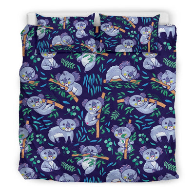 Koala Themed Design Print Duvet Cover Bedding Set