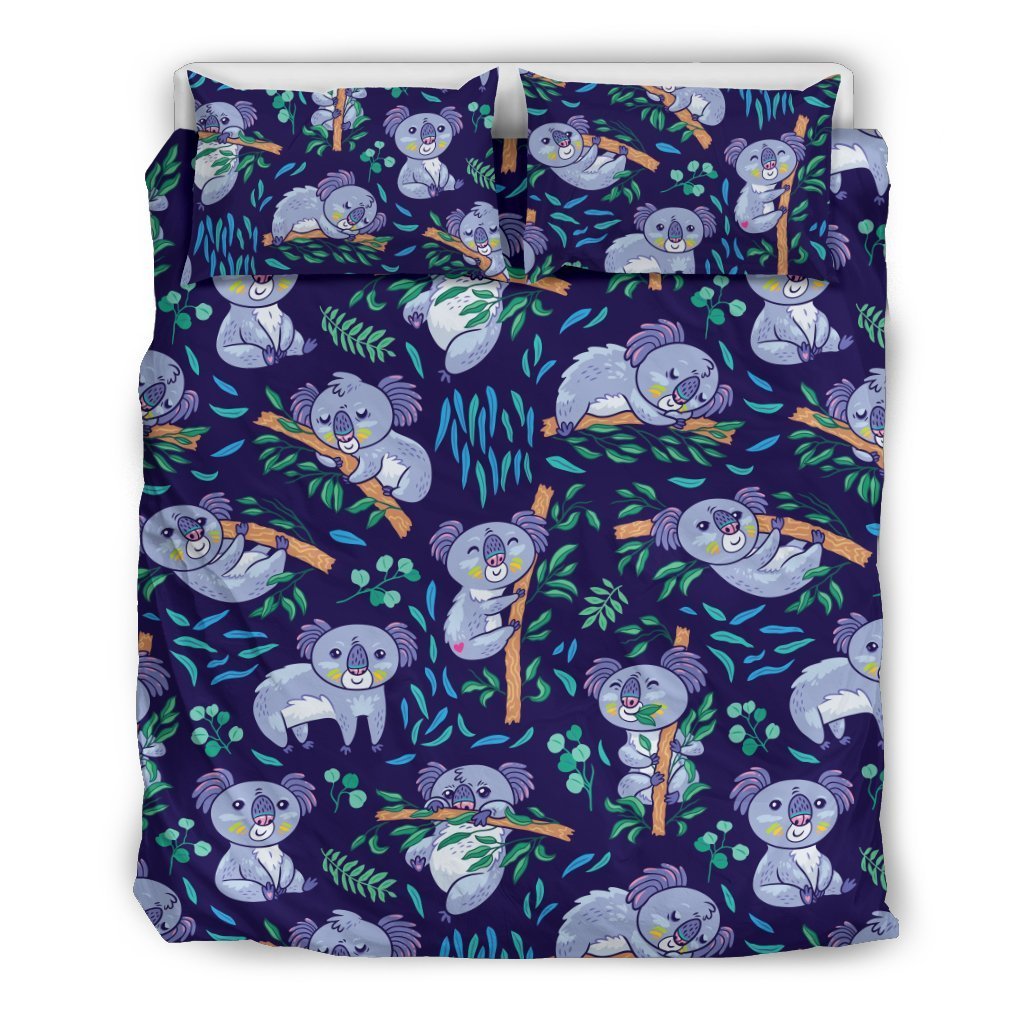 Koala Themed Design Print Duvet Cover Bedding Set