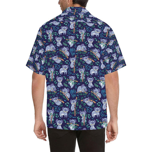 Koala Themed Design Print Men Aloha Hawaiian Shirt