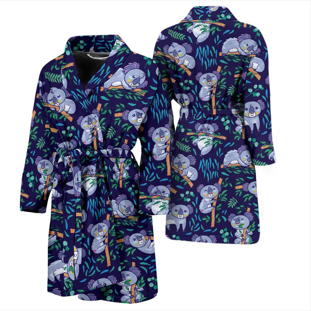 Koala Themed Design Print Men Bath Robe-JTAMIGO.COM