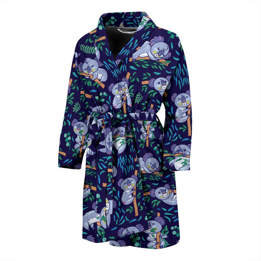 Koala Themed Design Print Men Bath Robe-JTAMIGO.COM