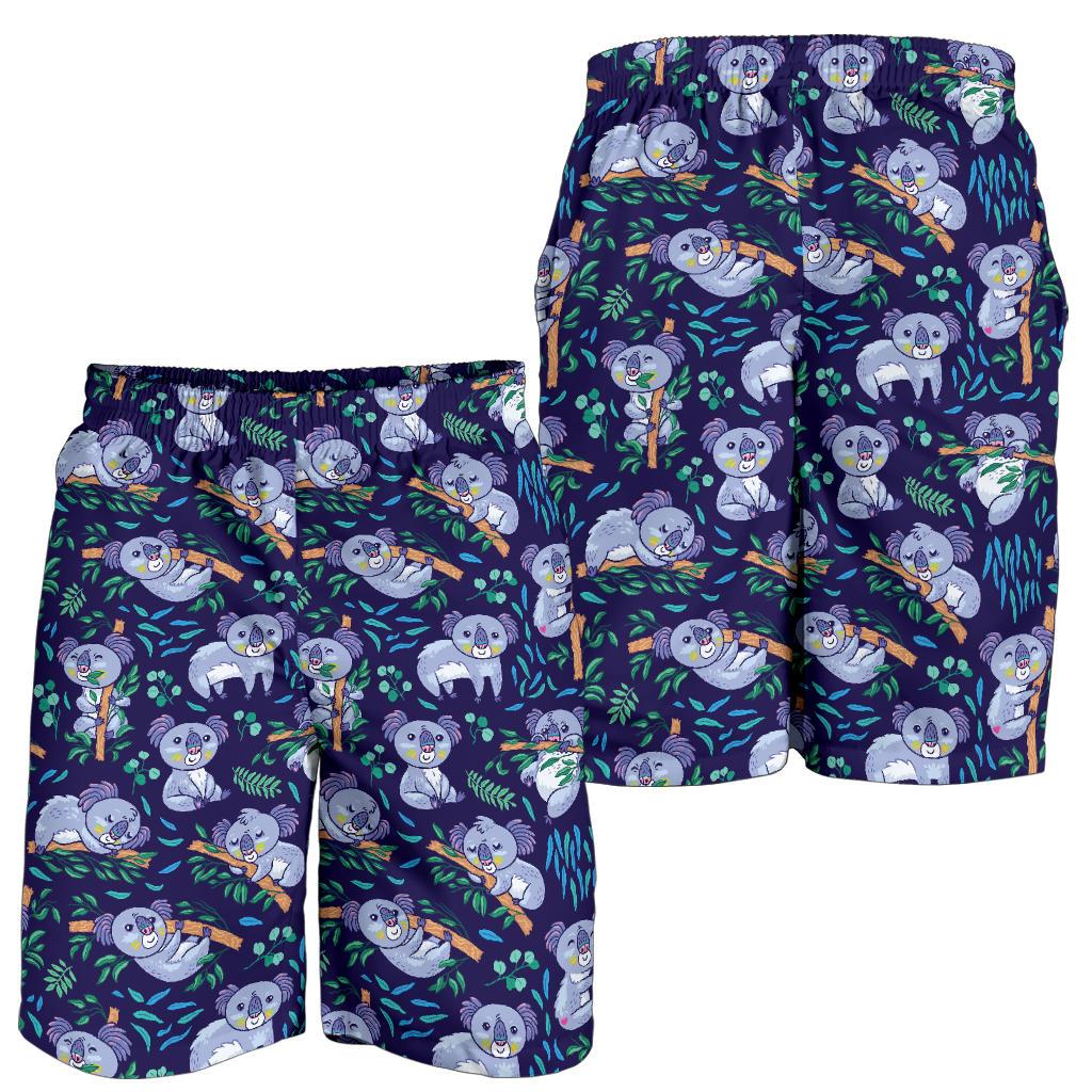 Koala Themed Design Print Mens Shorts-JTAMIGO.COM