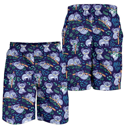 Koala Themed Design Print Mens Shorts-JTAMIGO.COM
