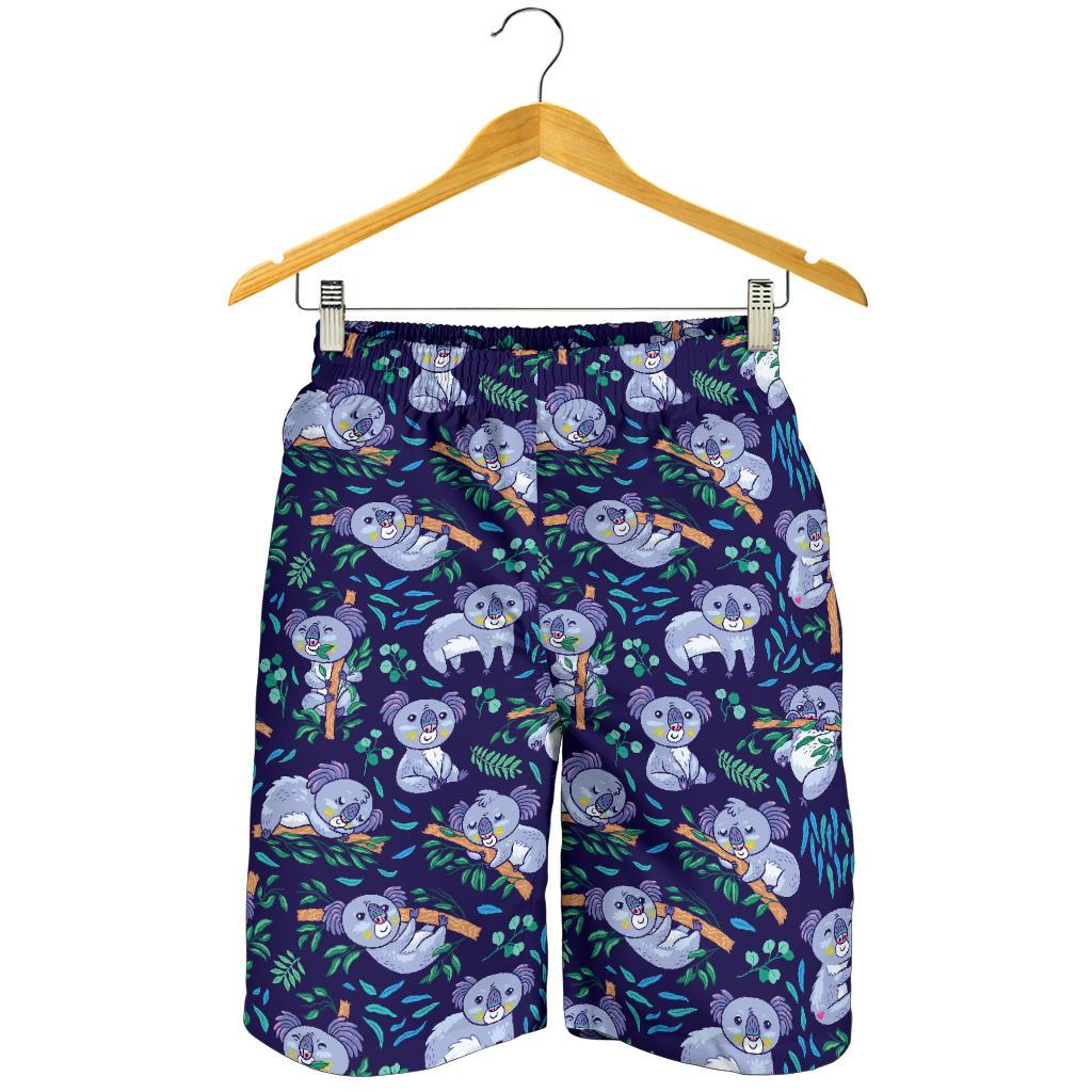 Koala Themed Design Print Mens Shorts-JTAMIGO.COM