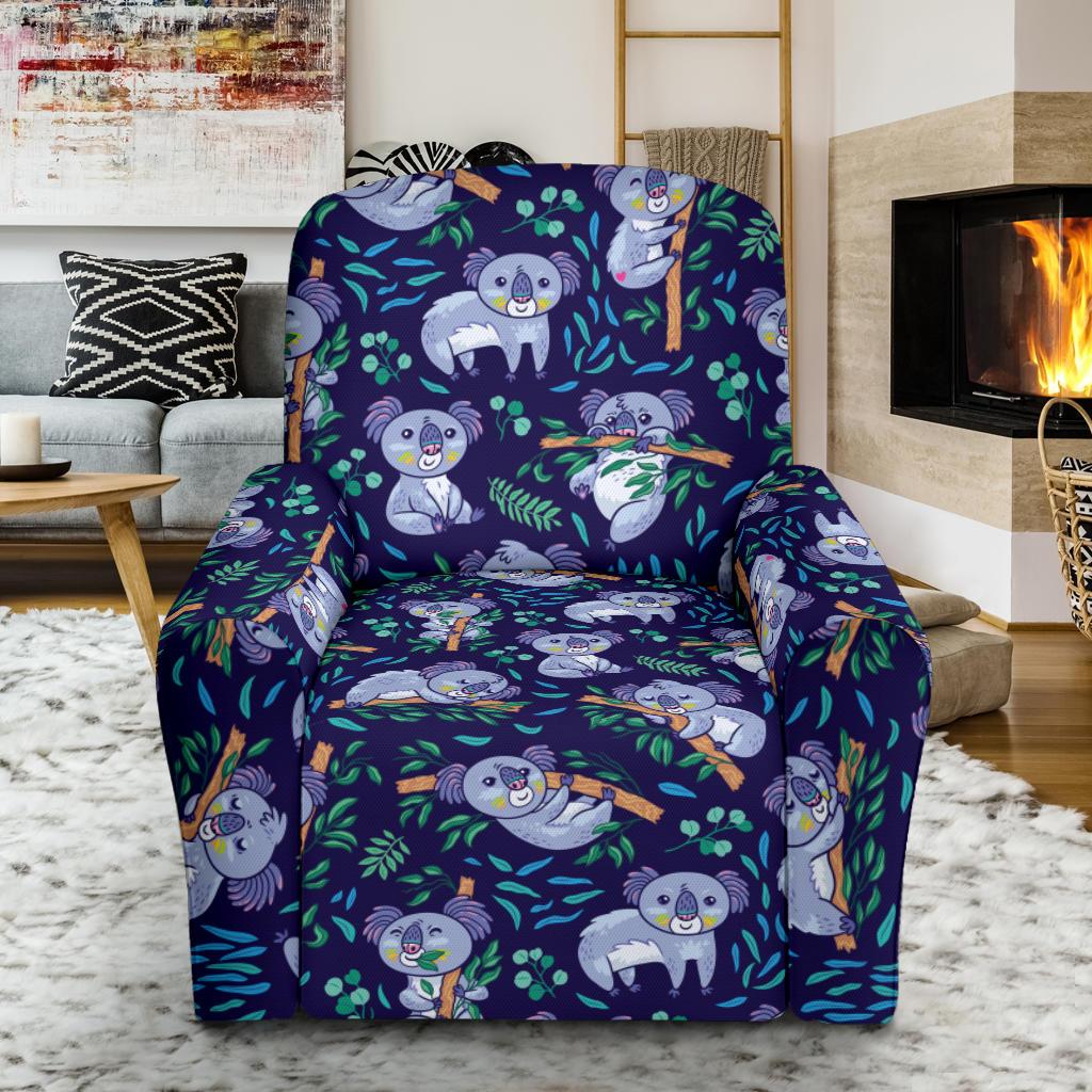 Koala Themed Design Print Single Sofa Slipcover -JTAMIGO.COM