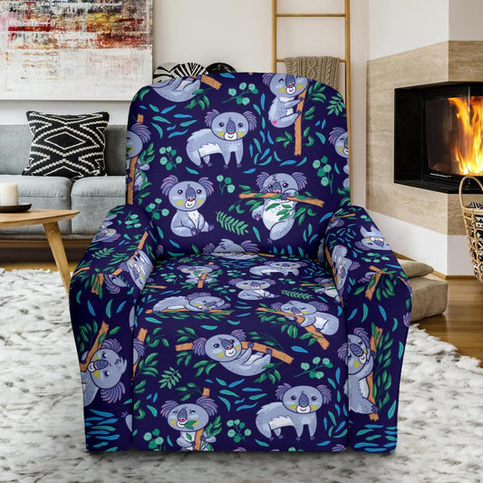 Koala Themed Design Print Single Sofa Slipcover -JTAMIGO.COM