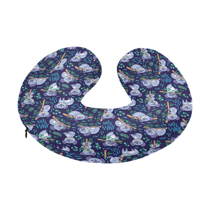 Koala Themed Design Print U-Shaped Travel Neck Pillow-JTAMIGO.COM