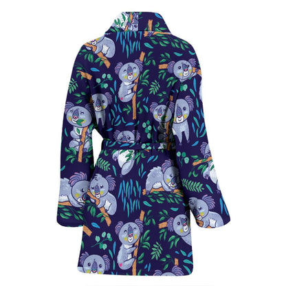 Koala Themed Design Print Women Bath Robe-JTAMIGO.COM