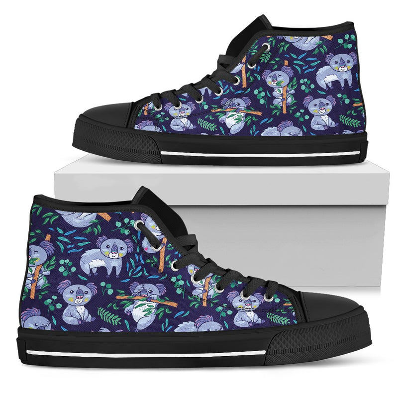 Koala Themed Design Print Women High Top Shoes