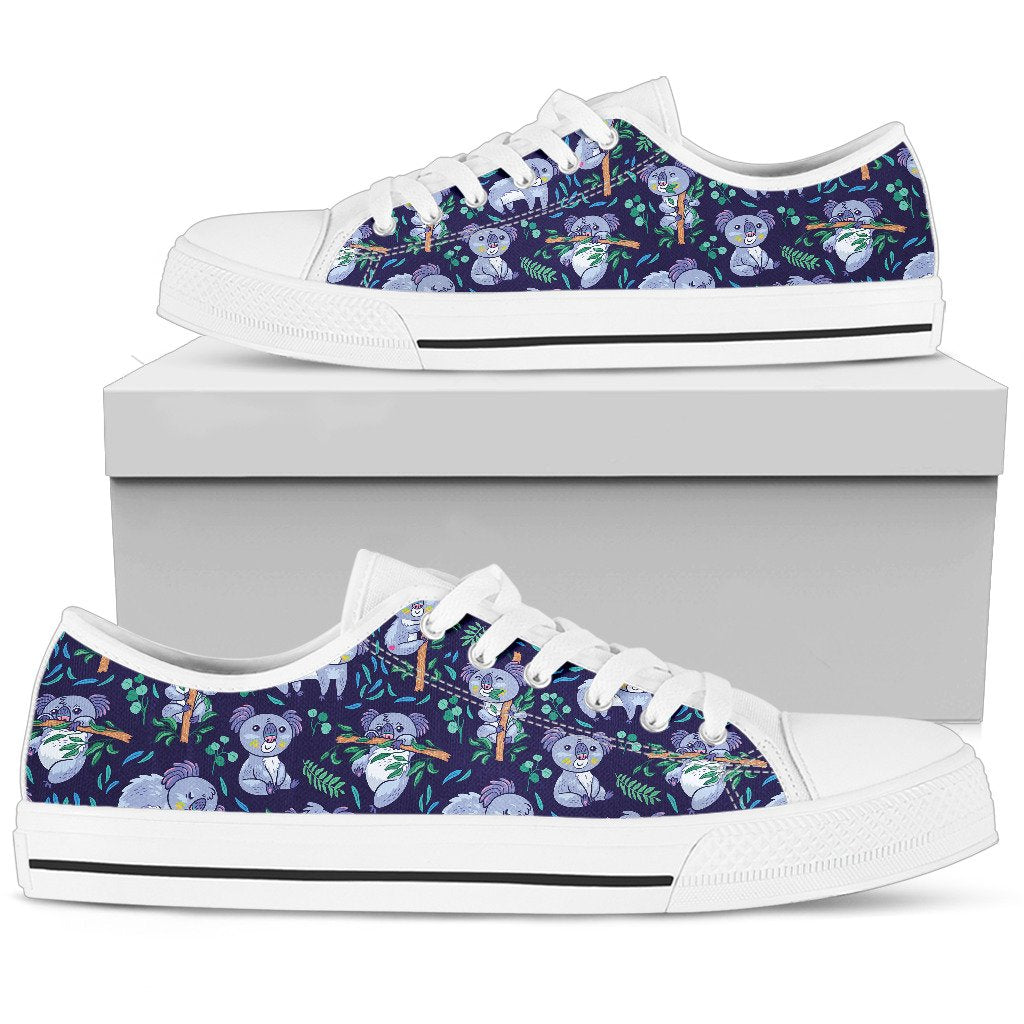 Koala Themed Design Print Women Low Top Shoes