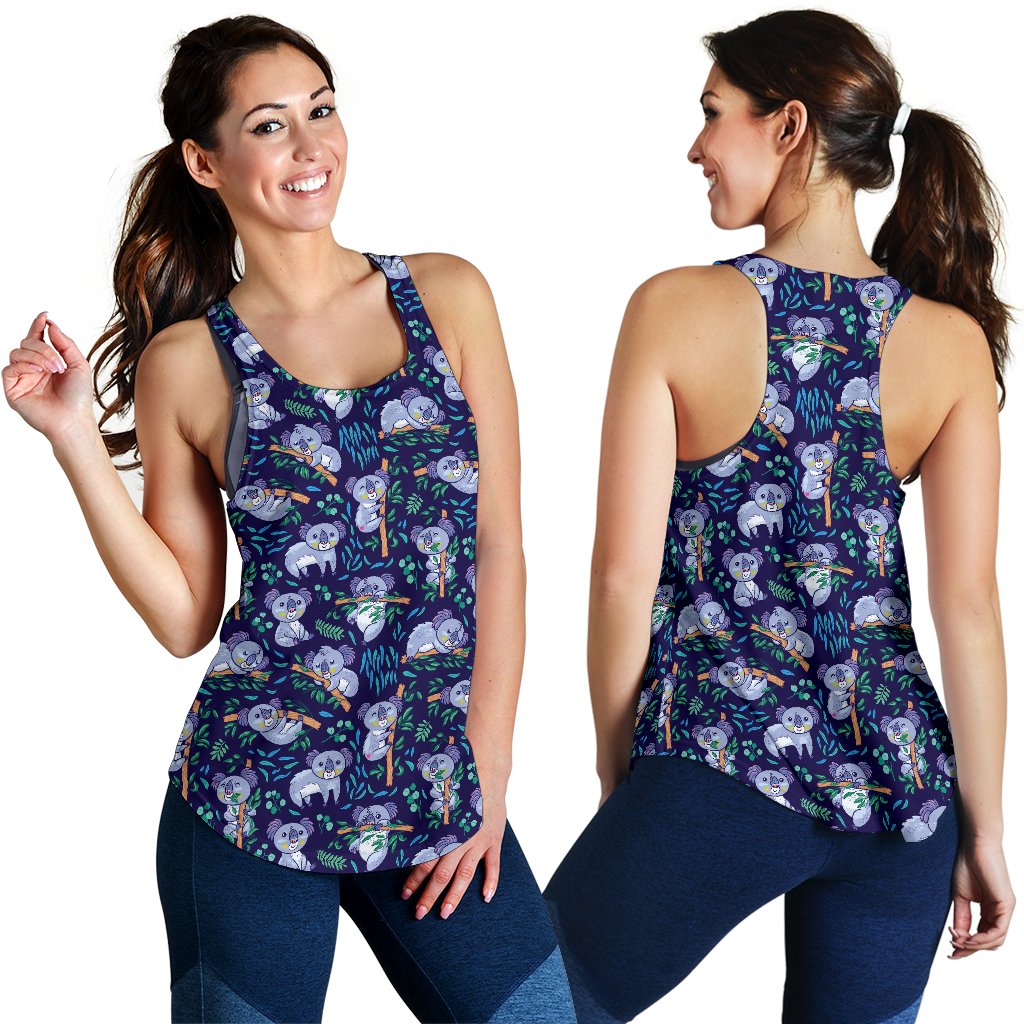 Koala Themed Design Print Women Racerback Tank Top