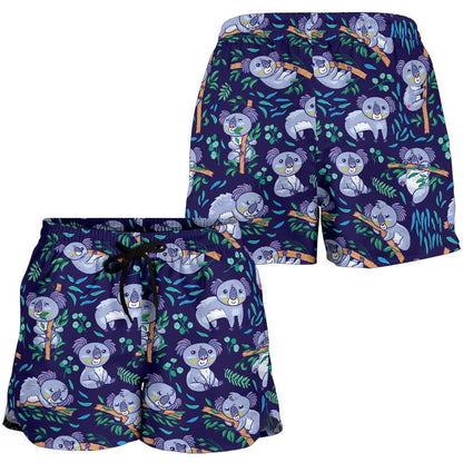 Koala Themed Design Print Women Shorts-JTAMIGO.COM