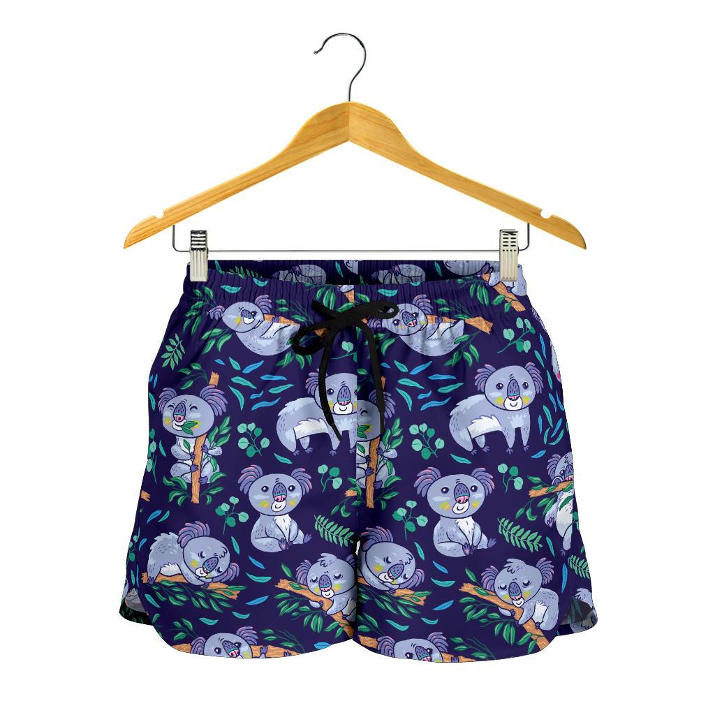 Koala Themed Design Print Women Shorts-JTAMIGO.COM