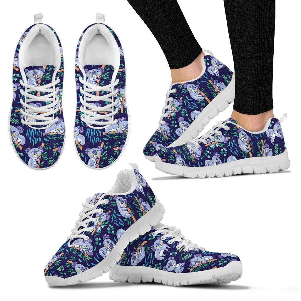 Koala Themed Design Print Women Sneakers Shoes