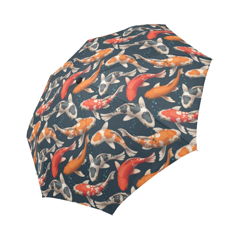 Koi Carp Cute Design Themed Print Automatic Foldable Umbrella