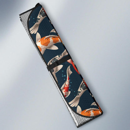 Koi Carp Cute Design Themed Print Car Sun Shade For Windshield