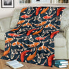 Koi Carp Cute Design Themed Print Fleece Blanket