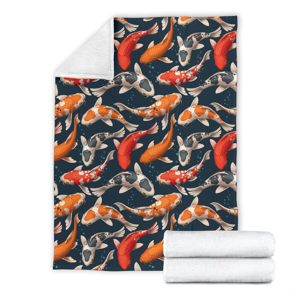Koi Carp Cute Design Themed Print Fleece Blanket
