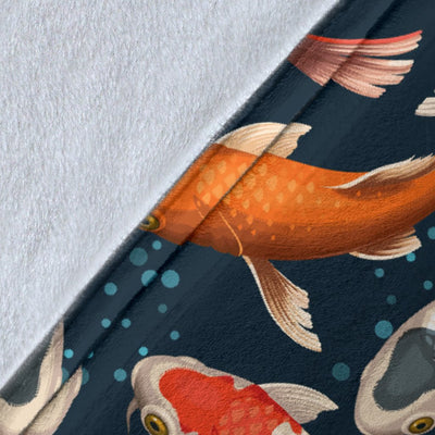 Koi Carp Cute Design Themed Print Fleece Blanket