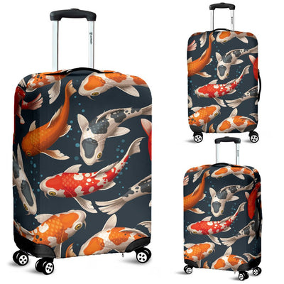 Koi Carp Cute Design Themed Print Luggage Cover Protector