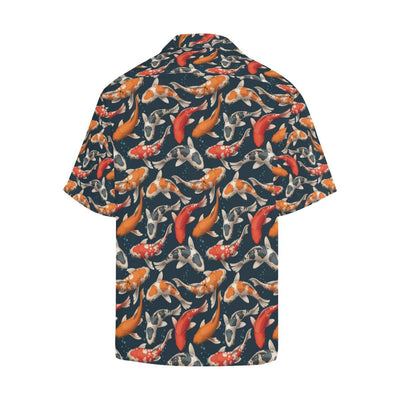 Koi Carp Cute Design Themed Print Men Aloha Hawaiian Shirt
