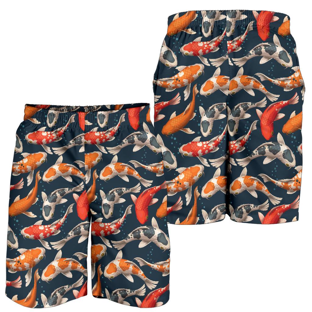 Koi Carp Cute Design Themed Print Mens Shorts-JTAMIGO.COM