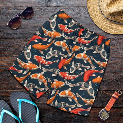 Koi Carp Cute Design Themed Print Mens Shorts-JTAMIGO.COM