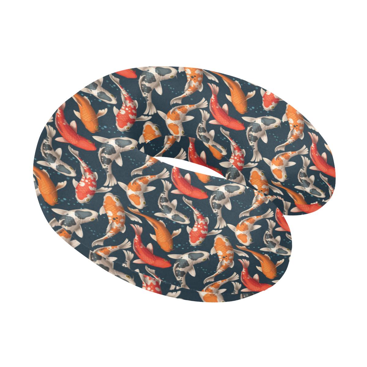 Koi Carp Cute Design Themed Print U-Shaped Travel Neck Pillow-JTAMIGO.COM