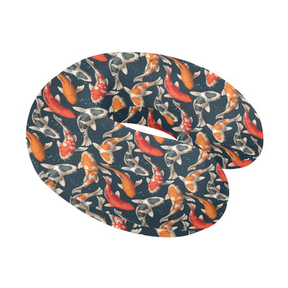 Koi Carp Cute Design Themed Print U-Shaped Travel Neck Pillow-JTAMIGO.COM