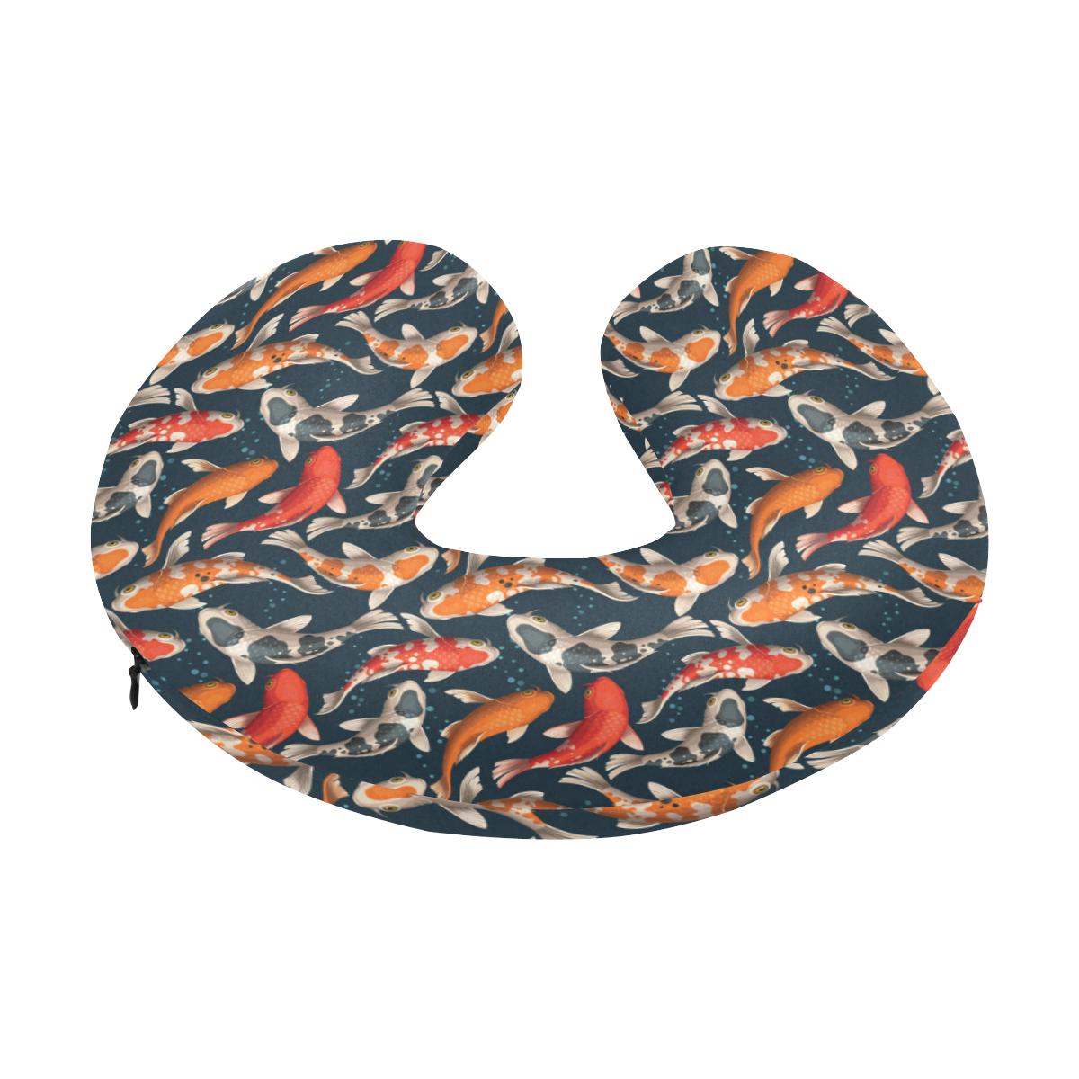 Koi Carp Cute Design Themed Print U-Shaped Travel Neck Pillow-JTAMIGO.COM