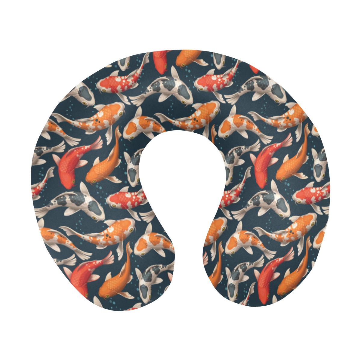 Koi Carp Cute Design Themed Print U-Shaped Travel Neck Pillow-JTAMIGO.COM