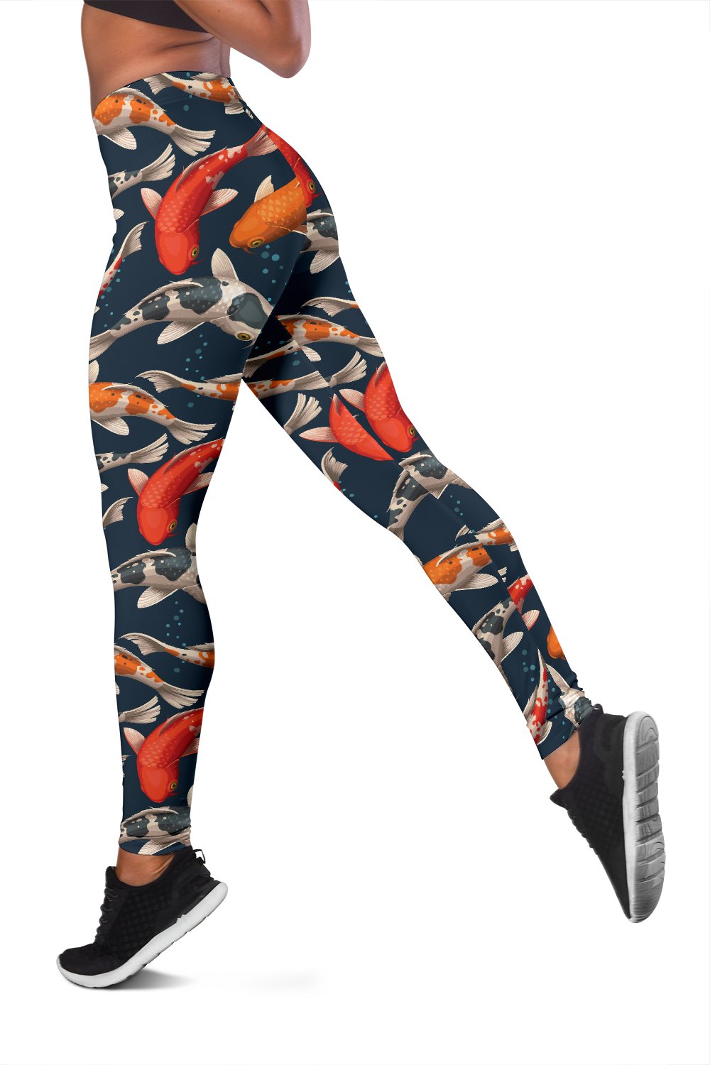 Koi Carp Cute Design Themed Print Women Leggings