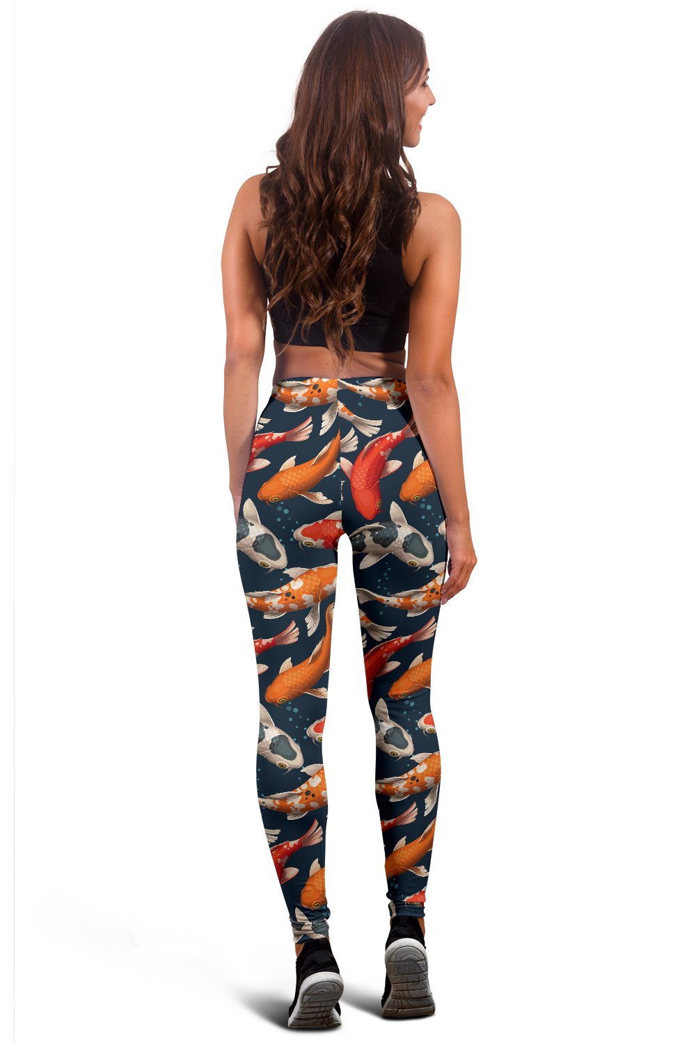 Koi Carp Cute Design Themed Print Women Leggings