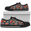 Koi Carp Cute Design Themed Print Women Low Top Shoes