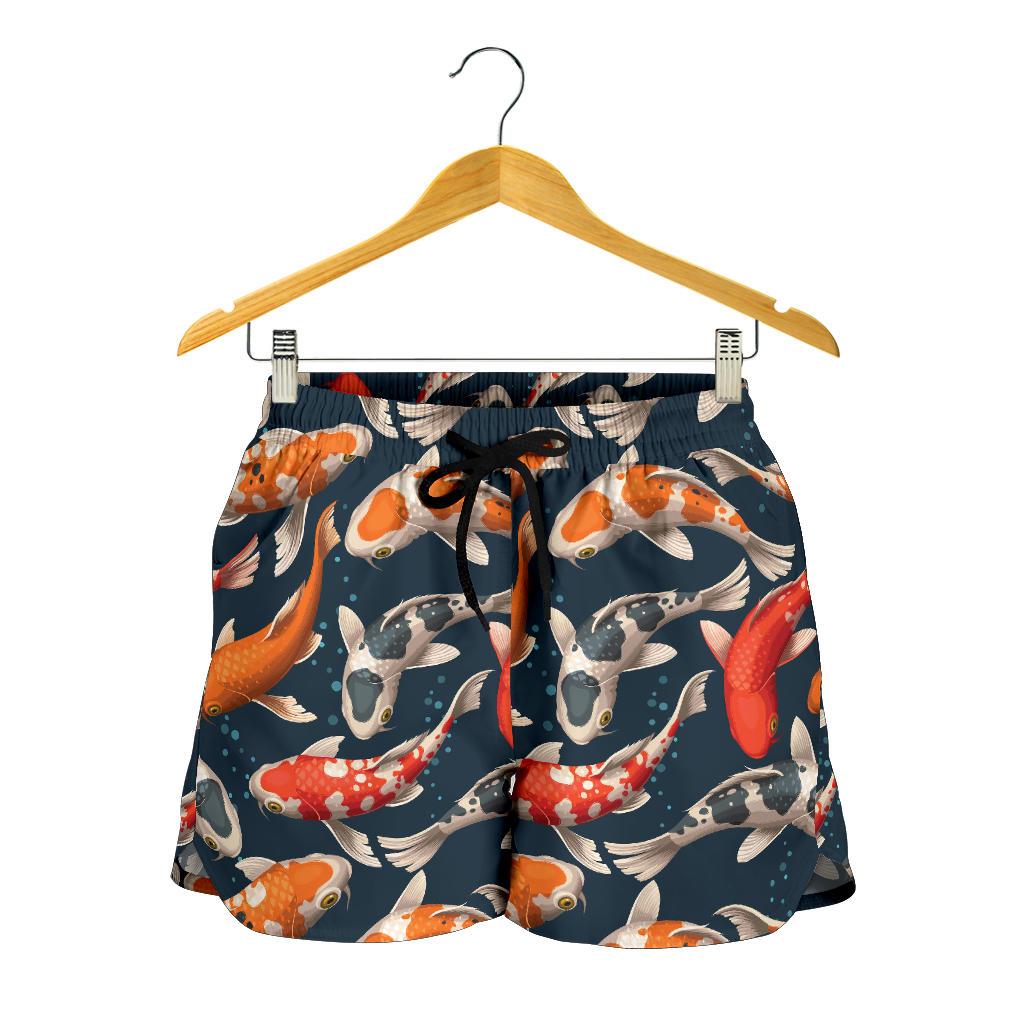Koi Carp Cute Design Themed Print Women Shorts-JTAMIGO.COM