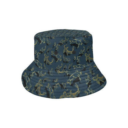 Koi Carp Gold Design Themed Print Unisex Bucket Hat