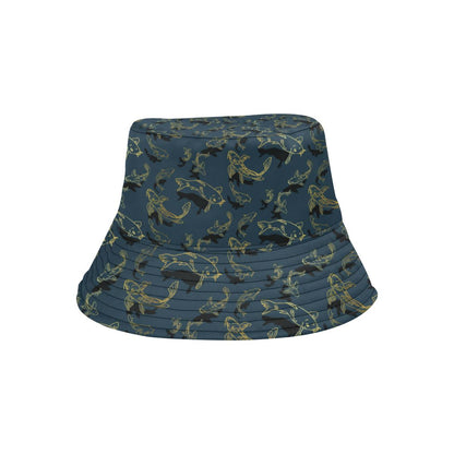Koi Carp Gold Design Themed Print Unisex Bucket Hat