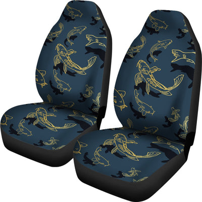 Koi Carp Gold Design Themed Print Universal Fit Car Seat Covers